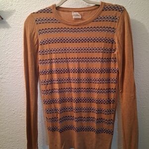 Stylish Orange and Blue Women's Sweater